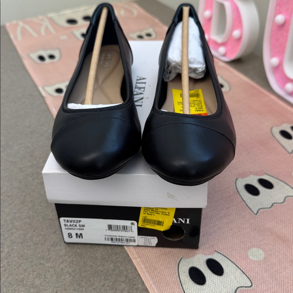 Alfani Elegant Black Flats